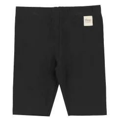 Black Solid Biker Short 2-8y