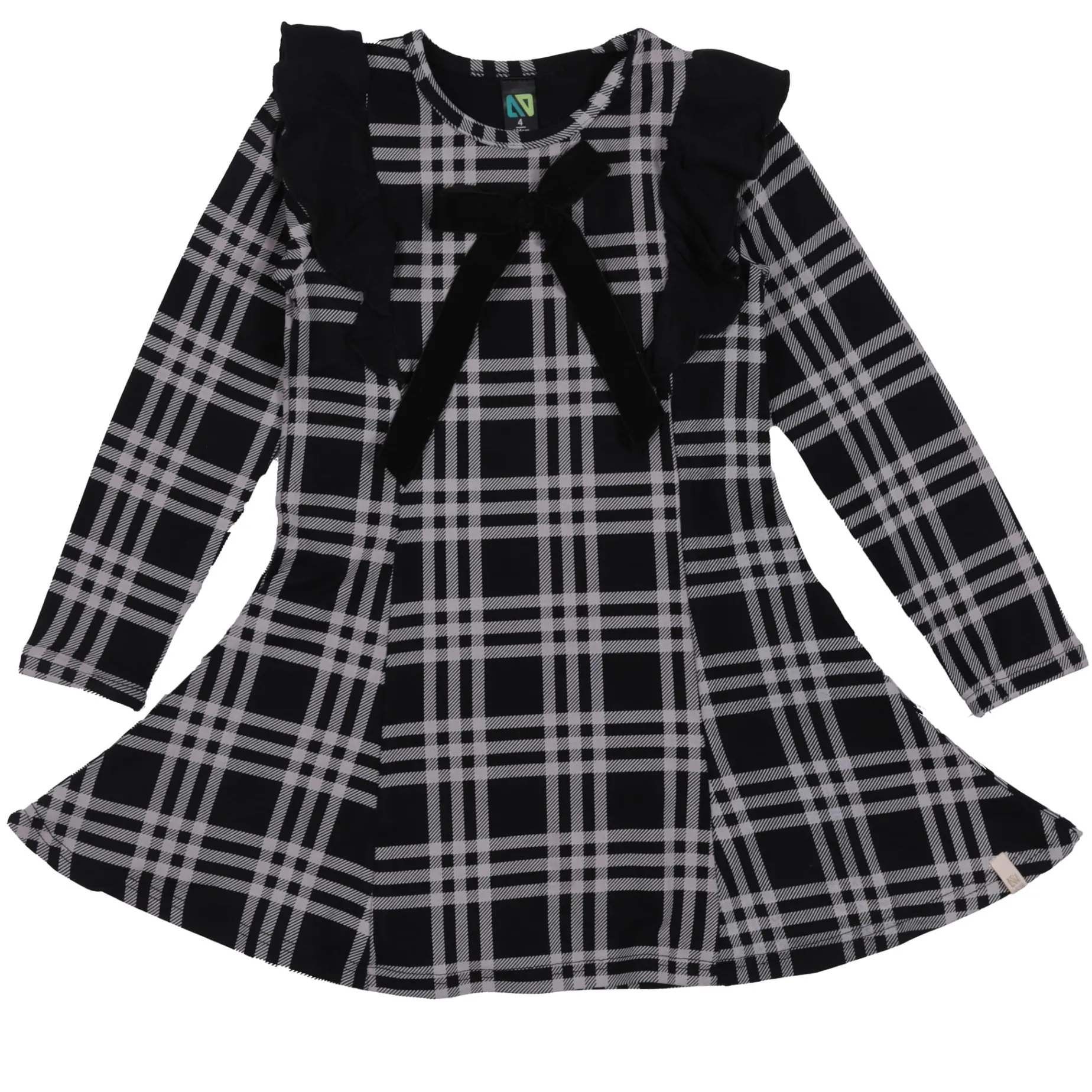 Bow Plaid Dress 2-12
