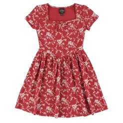 Cherries Flowers Rib Dress7-14
