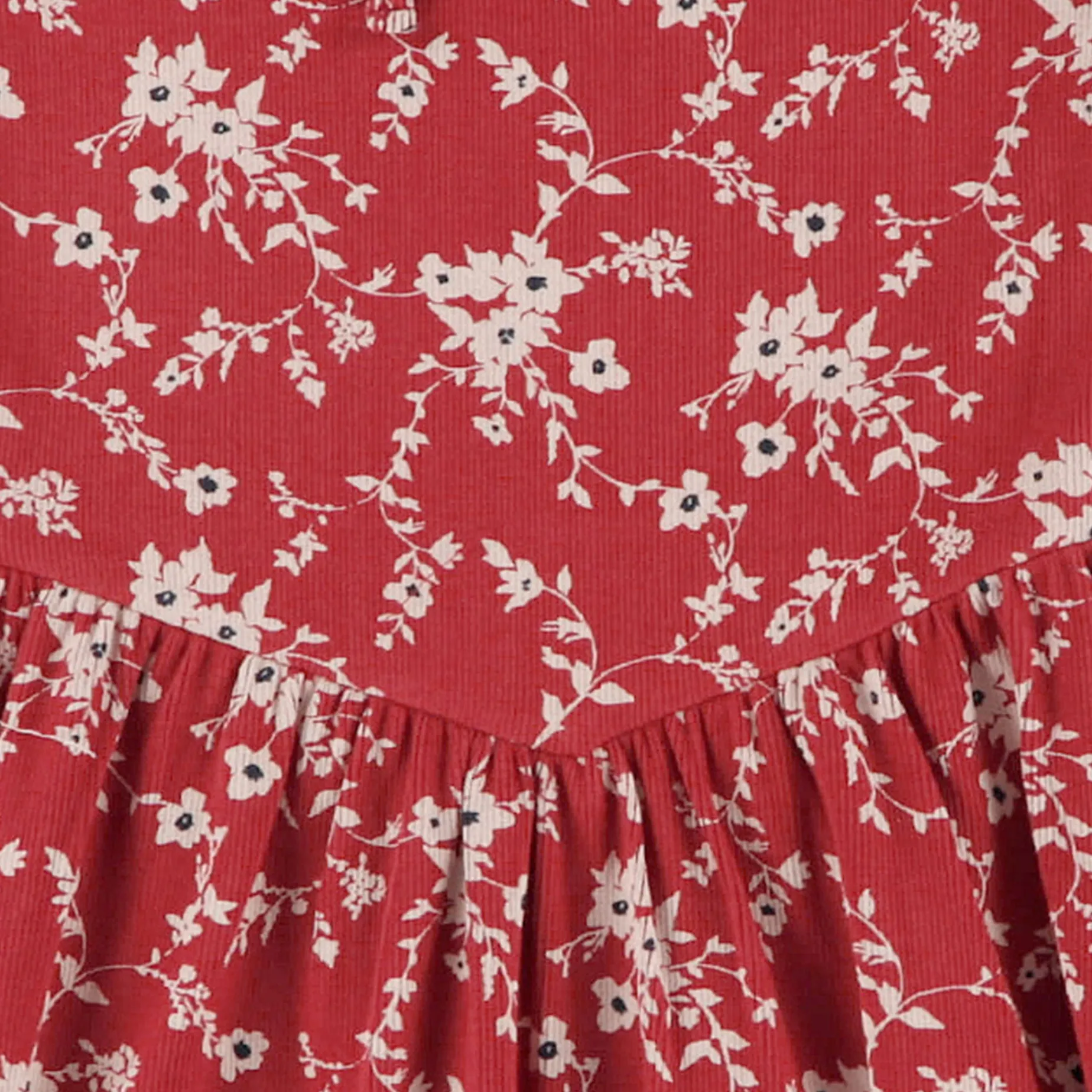 Cherries Flowers Rib Dress7-14