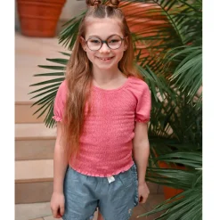 Cherries Pink Top 7-14