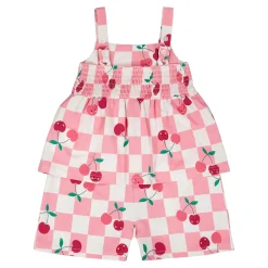 Cherry Check Romper 7-10
