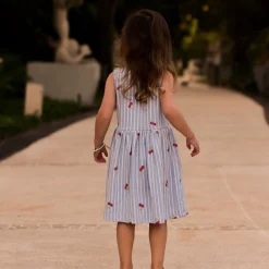 Cherry Stripe Dress 2-8y