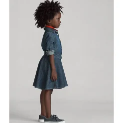 Denim Shirt Dress 2-6x