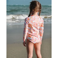 Flower Power Long Sleeves Swimsuit 2-14y