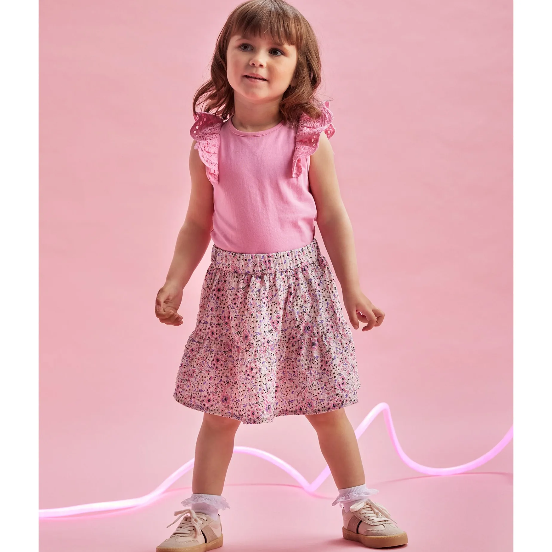 Flower Print Skirt 2-6y