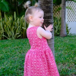 Flowers Stripe Dress 2-8y