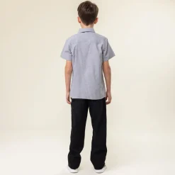 Grey Bow Tie Shirt 2-12y