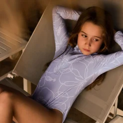 Hibiscus Long Sleeve Swimsuit 2-14y