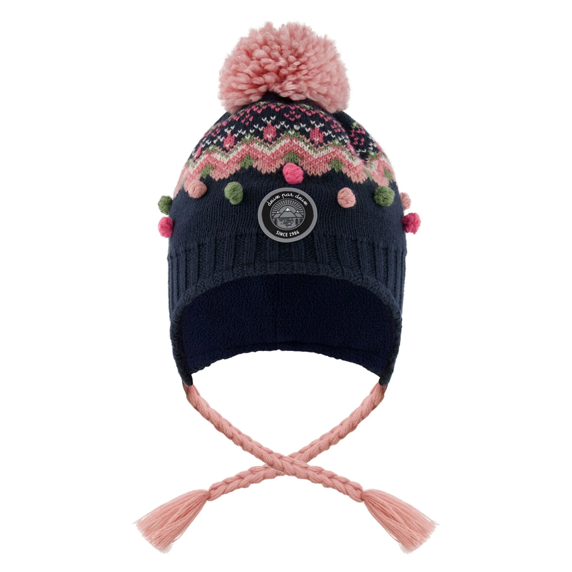 Navy Jacquard Knit Hat 2-14
