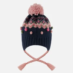 Navy Jacquard Knit Hat 2-14