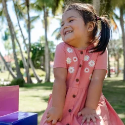 Picnic Coral Dress 2-8y