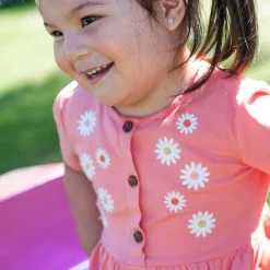 Picnic Coral Dress 2-8y