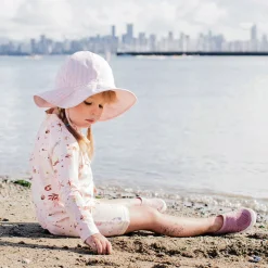 Pink Stripe Uv Coton Hat 2-5