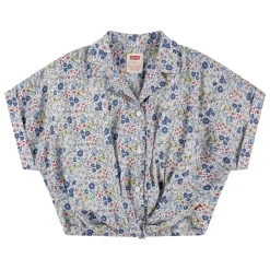 Printed Twist Button Top 7-16