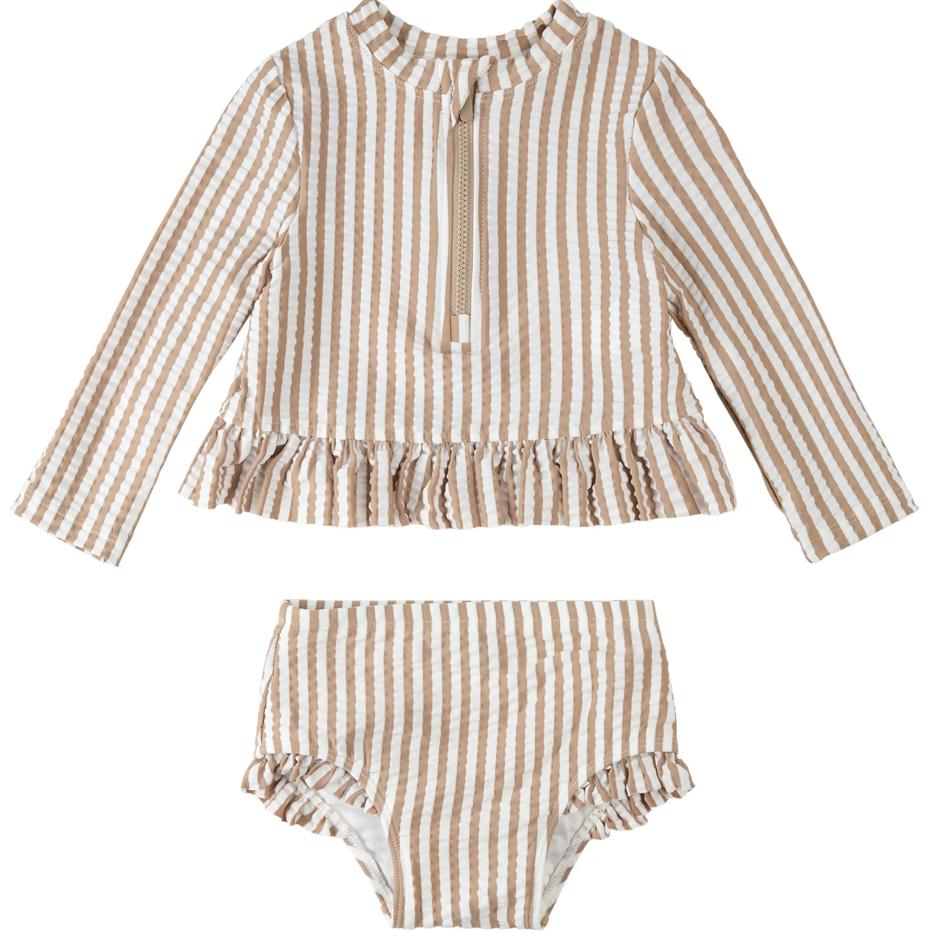 Striped 2 Piece Longue Sleeves Swimsuit 2-5y