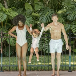 Striped Long Sleeve UV Swimsuit 2-6y