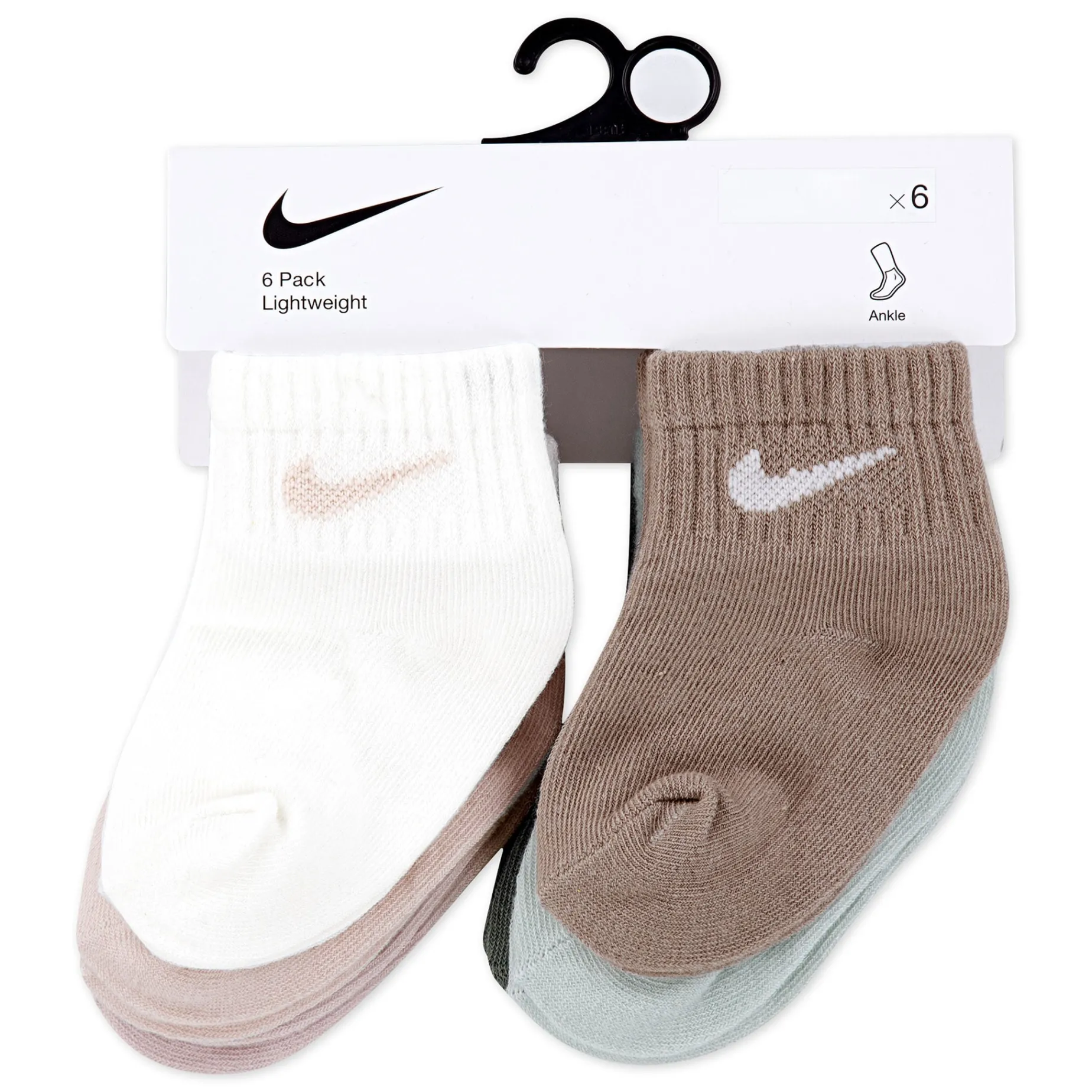 Swoosh Ankle Socks (6) 2-4