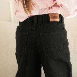 Wide Leg Black Denim 2-8y